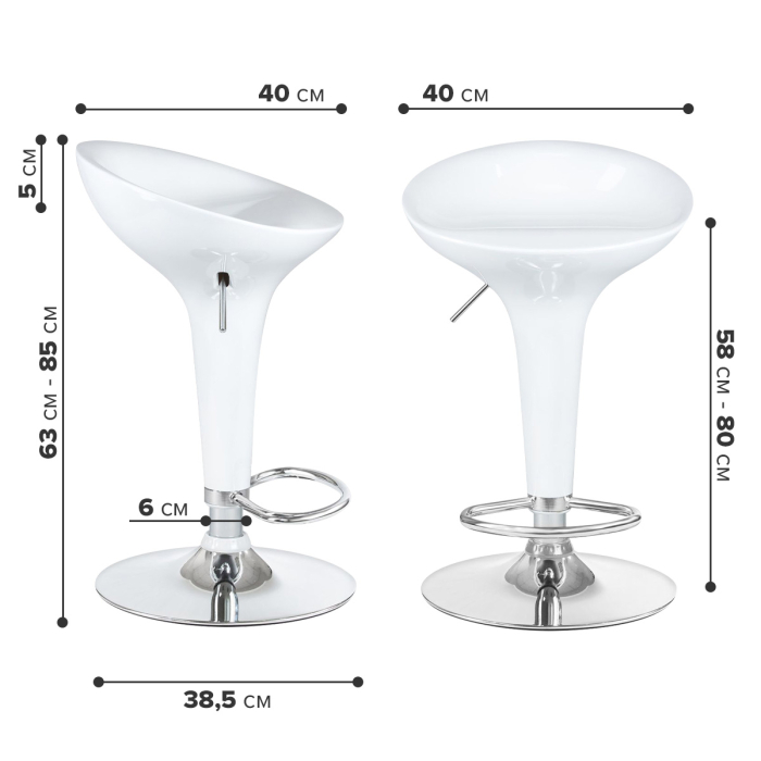 Характеристики Комплект барных стульев Ergozen Bomba 2 шт